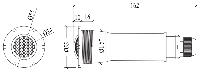pool light Pc55 Size